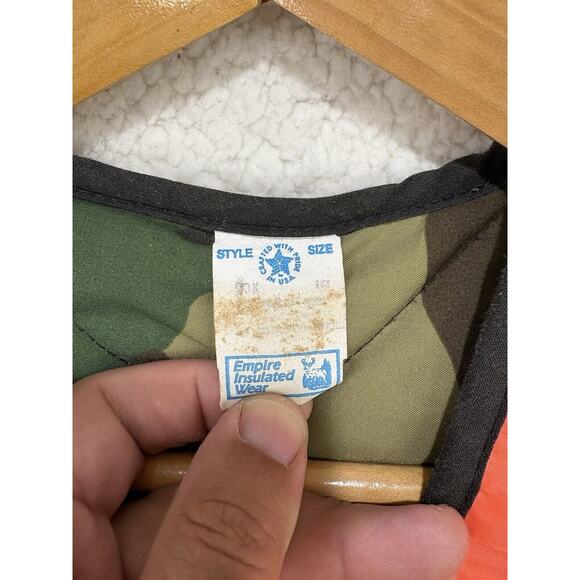 VTG Empire Insulated Wear Hunting Vest Reversible Orange/Camo Lightweight Large - Picture 5 of 8